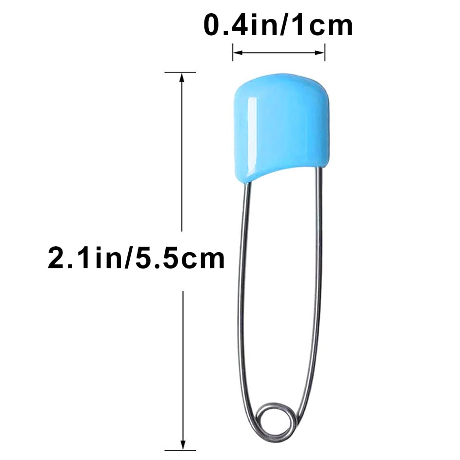 Spille da Balia 50 PCS Spille di Sicurezza Grandi Piccole con Testa Colorata Clip in Plastica