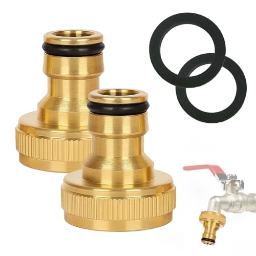 ALLY-MAGIC Messing Schlauchanschluss Adapter Wasserhahn Adapter 1/2 Zoll Hahnverbinder für Haus Gartenschlauch Schlauch Teile Stecker und Garten Spritzpistole E22-ZJT-NLW
