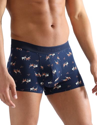Image of U.S. Polo ASSN. Men PT005 Cotton Modal Printed Premium Underwear Trunks -Pack of 1