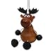Produktbild Dekohelden24 Holz Figur Elch mit Sprungfeder, 13 x 8 cm, 260102, 14