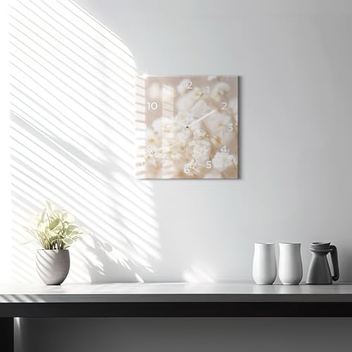 Horloge murale de qualité supérieure Wallfluent 30x30 cm au design moderne carré - 3