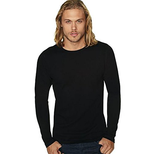 N8101 Next Level Men's Long-Sleeve Poly/Cotton Thermal - Black - M