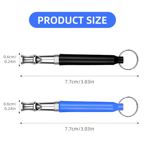 2 Stück Hundepfeife Hochfrequenz Lautlos,Gegen Bellen Hunde Pfeife Rückruf,Einstellbare Leise Hundepfeifen Gerät,Anti Bell Pfeifen Nicht Hörbar,Metall Whistle Training Lanyard für Hundeausbildung (B)