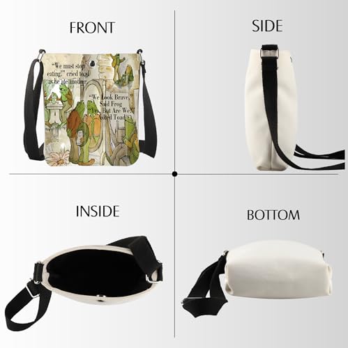 JNIAP Toad Storybook Lover Gifts Frog And Toad Crossbody Bag Book Lover Gift2