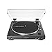 Audio-Technica AT-LP60X Fully Automatic Belt-Drive Stereo Turntable with Built-in Preamp and USB Output Vinyl Playback Bundle with 3-Inch Powered Studio Monitors Pair (Black) (3 Items)