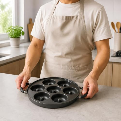 Poêle compartimentée anti-adhésive pour réussir vos beignets maison