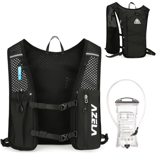 Image of Azarxis Running Water Bottles Flask BPA Free Leakproof Hydration Vest Packs Waist Belt Replacement for Triathlon Marathon Hiking Cycling Climbing Runner