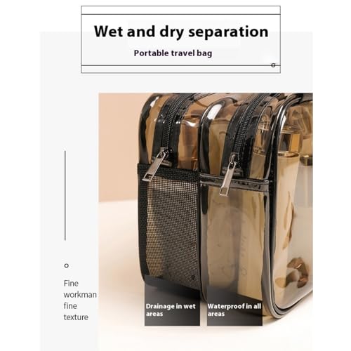 Travel Makeup Bag for Women,Large Waterproof Clear Toiletry Bag,Portable Large Travel Makeup, Carry On Airport Airline Compliant4