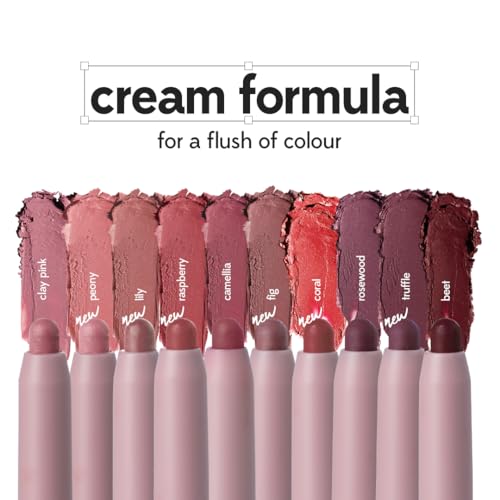 Image of Ruby's Organics OneStick Lipstick for Women - Blurr, Lip and Cheek Contour Crayon, Matte Finish, Lip Makeup - Enriched with Antioxidants and Vitamins, Chemical Free - Lily