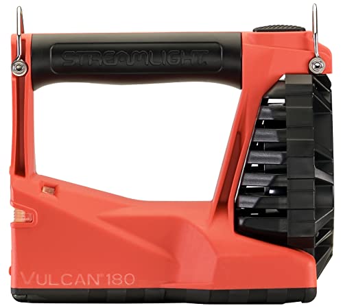 Image of Streamlight 44331 Vulcan 180 HAZ-LO Standard System Class I DIV.1 450-Lumen Rechargeable Lantern /Portable Scene Light with 120V /100V AC /12V DC Charger and Quick Release Shoulder Strap, Orange