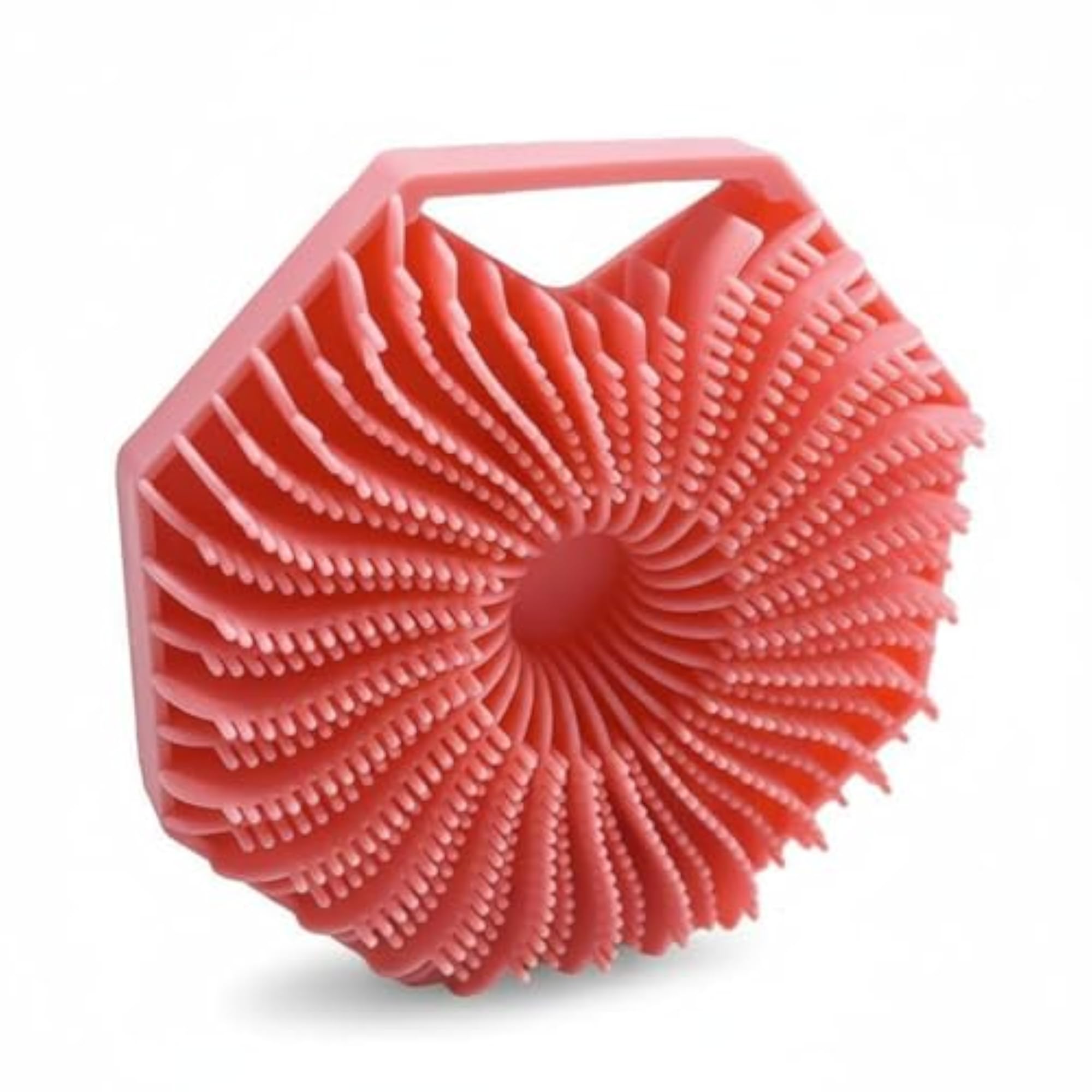 Exfoliating Silicone Bath Brush, Flexible Bristles, Pink