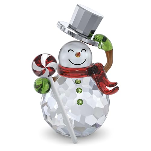 Swarovski 2023 Holiday Cheers Dulcis Snowman Figurine, White and Multi-Coloured ...