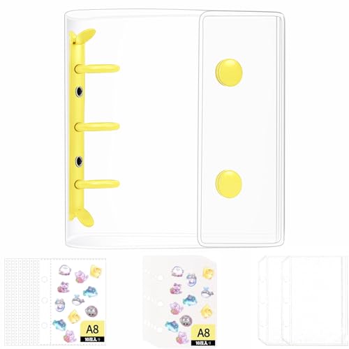 Amazon | シール帳 透明 A8 ミニバインダー 【リフィル×10枚＋透明剥離