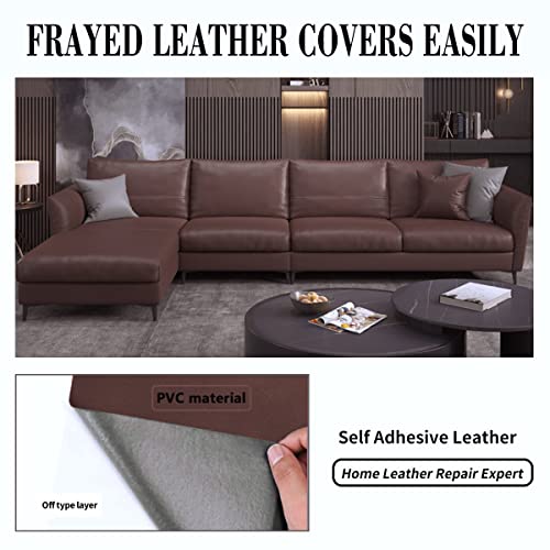 Shagoom Leather Repair Patch, 17X79 Inch Repair Patch Self Adhesive Waterproof, Diy Large Leather Patches For Couches, Furniture, Kitchen Cabinets, Wall (17X79 Inch, Brown) #TOP1