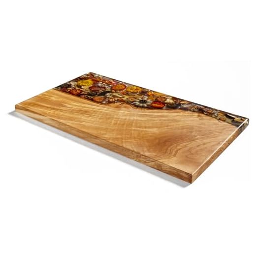 Handcrafted Olive Wood Cutting Board Large with Flowers Preserved, Unique Cutting Board for Housewarming Gifts, Personalized Floral Wedding Gift for New Couple, Luxury Birthday Gift for Mom