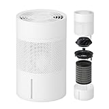 アイリスオーヤマ 加湿器 気化式 加湿量 550ml タンク容量 4L 分解丸洗い 省エネ 上から給水 ヒーターレス enemist(エネミスト) AHM-MVU55A-W ホワイト