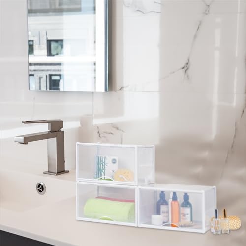 Boîtes à chaussures transparentes Relaxdays plastique rigide avec trous d'aération