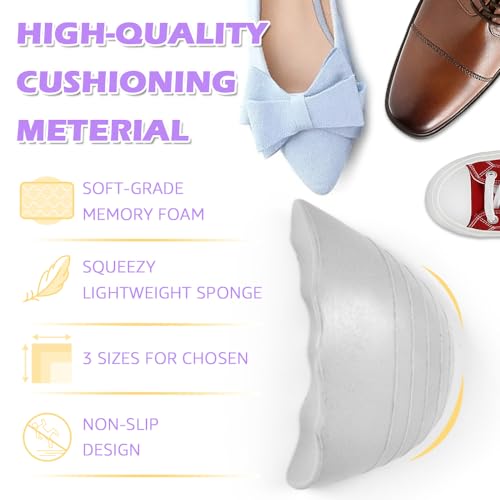 Image of Shoe Filler for Shoes Too Big, Toe Filler Inserts Make Loose Shoes Fit, Prevent Heel Sliping for Women and Men 4-Pack (Medium: 1-2 Size Bigger)