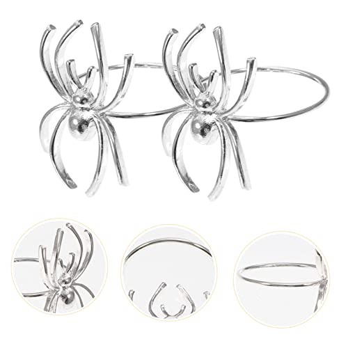 NOLITOY 6 Pçs Porta-Guardanapos Para Mesas Decorações De Casamento Preto Adornos Para Mesa De Anéis