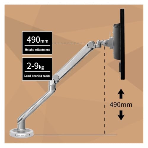 Support de moniteur et double bras articulé mécanique pour deux écrans PC de 17 à 32 pouces - 7