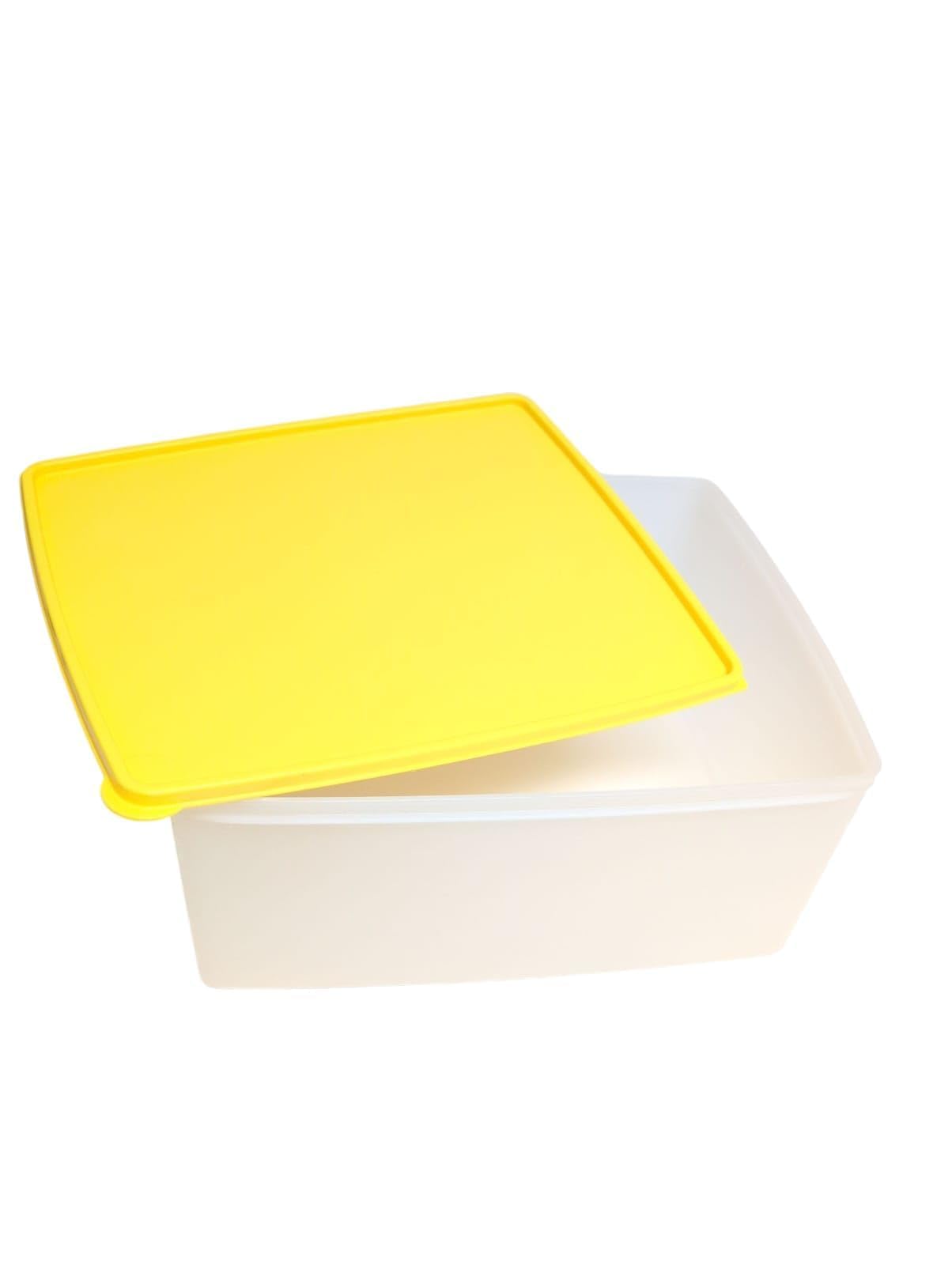 Tupperware Cristallo di ghiaccio XXL, 6000 ml, contenitore per congelatore, contenitore per alimenti, contenitore con coperchio, 6,0 litri, giallo trasparente