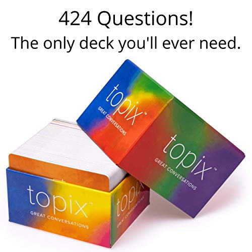 Topix - 424 Conversation Starters, Family Dinner Conversation Cards & Date Night Ice Breaker Topics. Uncommon Questions Stimulate Reflection For Married Couple Or Old Friends, Recall Our Best Moments #TOP1