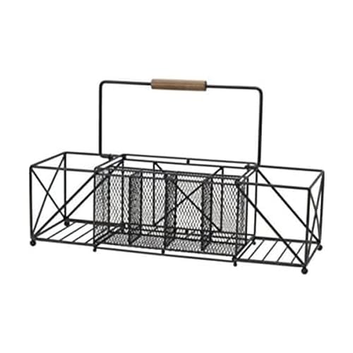 Gourmet Basics by Mikasa Baler Plate Napkin Holder, Large, Antique Black