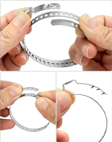 QWORK® 16 Stück Universal Achsmanschetten Schellen - Edelstahl - 25 bis 46 mm und 75 bis 125 mm