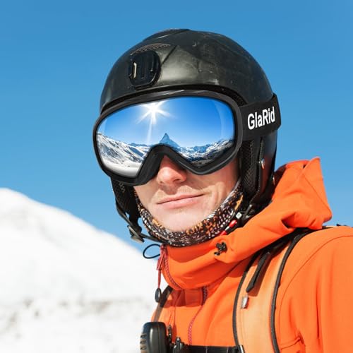 GlaRid Ski Goggles, OTG 100% UV Protection Anti Fog Snowboard Goggles for Men, Women & Youth, with Ski Goggles Case by GlaRid - Image 5