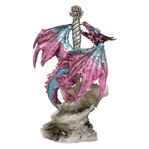 Design Toscano Dragon Blade Gothic Statue, 20.5 cm, Polyresin, Full Colour