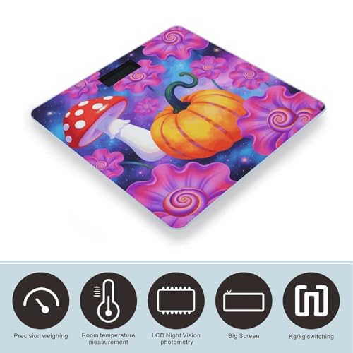 Balanca digital Groovy Flowers Mushroom Pumpkin 180kg miniatura 3