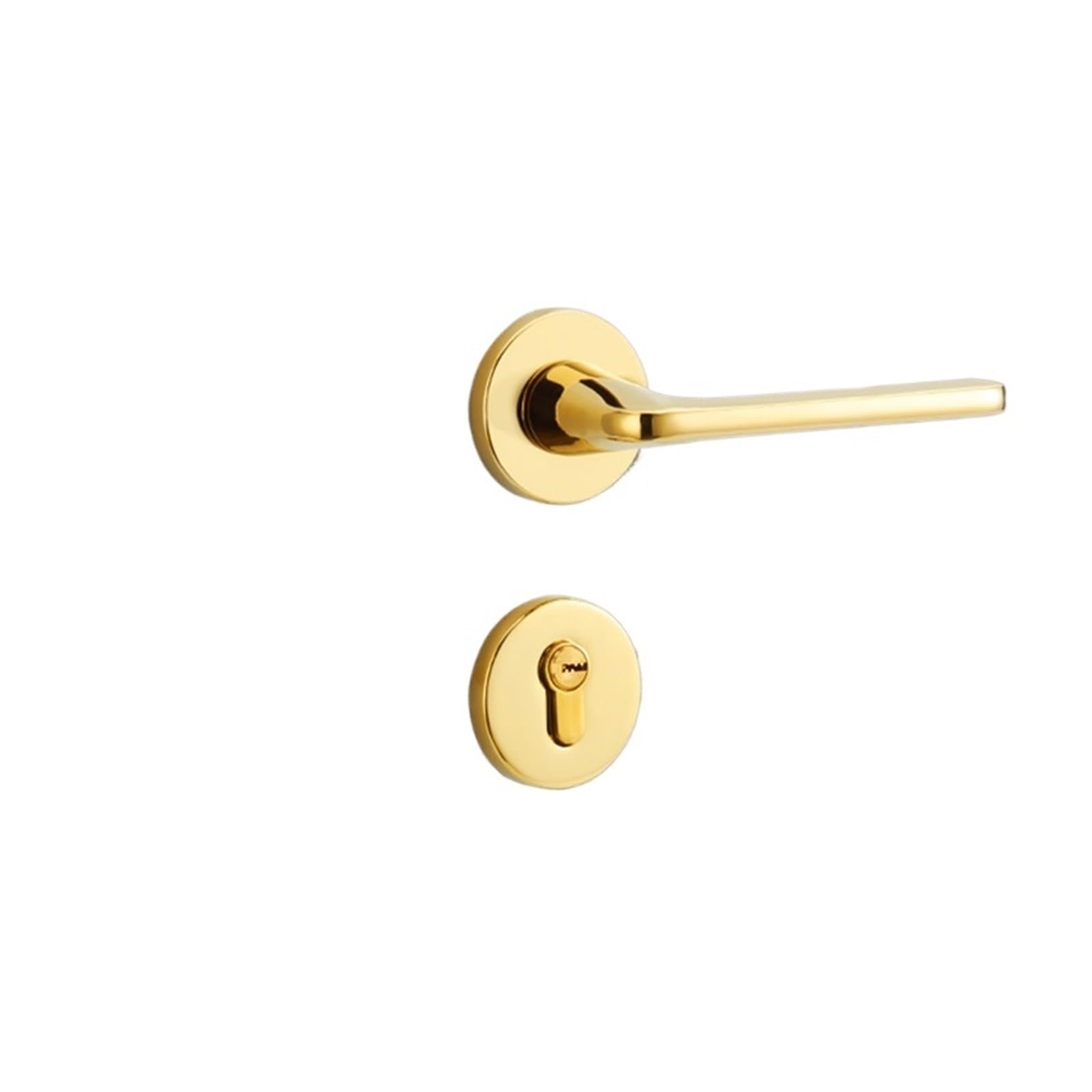 Cerradura de cobre puro PVD dorado para puerta interior de villa