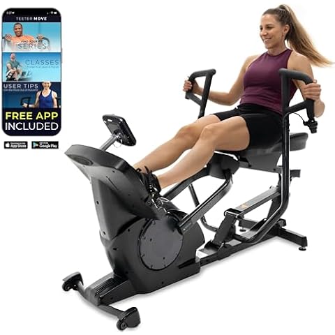 Teeter Power10 Rower with 2-Way Magnetic Resistance Elliptical Motion - Indoor Rowing Machine w/Bluetooth HRM Connectivity, Teeter Move App - Free Classes & Coaching (Power10) Cover