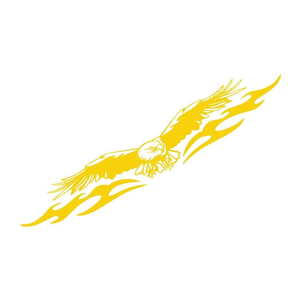 Dabhuoc Glossy Yellow Car Windshield Stickers Automobile Truck Windscreen Eagle Shape Vinyl Cover Decor Decal(Glossy Yellow)