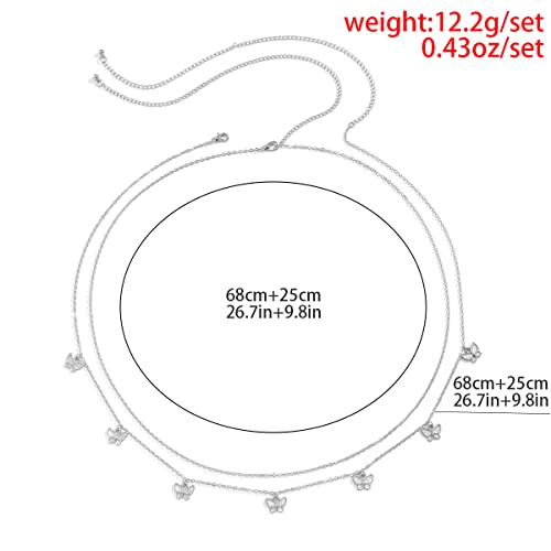AoedeJ Silver Waist Chain - Butterfly Belly Chains for The Waist - Women's Belly Jewelry - Style C - Image 7