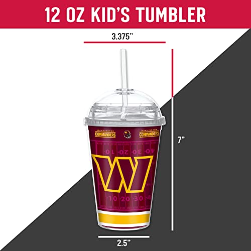 Image of Rico Industries NFL Football Rookie of The Year 12oz Acrylic Tumbler, Youth Tumbler with Swirly Straw