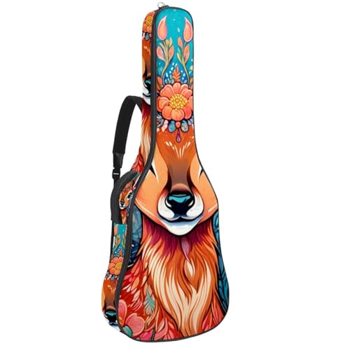 Sac pour guitare acoustique étanche multicolore avec plusieurs poches
