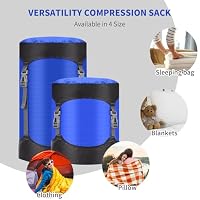 Risipu Kompressionssack, 8 l, 15 l, 25 l, 35 l, 52 l, ideal für Kompressionssack, wasserdichte Outdoor-Aufbewahrungstasche für Rucksackreisen, Reisen, Wandern und Camping, Königsblau, Größe M – Ansicht 6