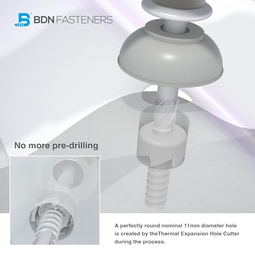Tornillos autorroscantes para policarbonato, cabeza hexagonal, 50 unidades miniatura 6