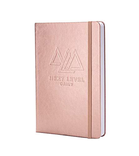 Next Level Daily Planner | 90 Day High Performance Daily Action Planner for Productivity, Happiness, Time Management | Habit Tracker, Gratitude Journal â€“ Undated, Hardcover (Rose Gold)