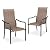 VICLLAX Stackable Patio Chair Set of 2, Lawn Chairs with High Back, Outdoor Dining Chairs for Outside, Poolside and Garden, Brown