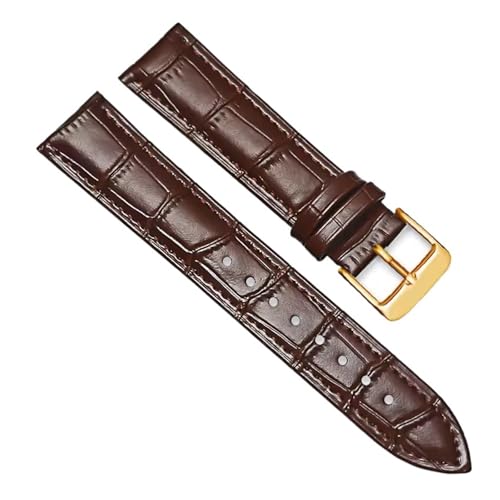Bracelet de montre en cuir véritable noir 12mm 14mm 16mm 18mm 20mm 22mm 24mm