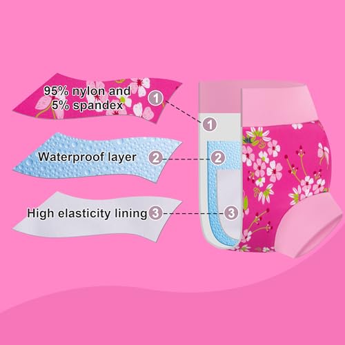 BIG ELEPHANT Reusable Baby Swim Diapers 3pcs– Adjustable, Easy-Wash Swimming Diaper – Soft, Breathable, Waterproof Swim Wear for Boys, 5T