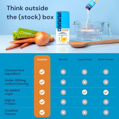 Image of Chicken Stock Variety Pack, Bouillon Alternative, 1 Packet = 3 Cups Broth