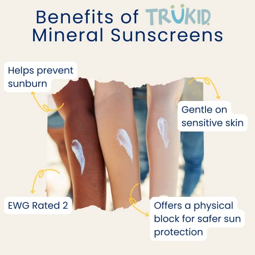 Trukid Daily Spf 30+ Sunscreen - Uva/Uvb Protection, All Natural Ingredients, Mineral Based Body & Face Sunscreen, Safe For Sensitive Skin, Citrus Scent, Planet-Friendly, Non-Nano, 3.4 Oz #TOP2