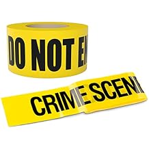 Crime Scene Do Not Cross 3 Inch x 100 Feet & Yellow Caution Do Not Enter Barricade Tape 3 Inch X 1000 Feet.