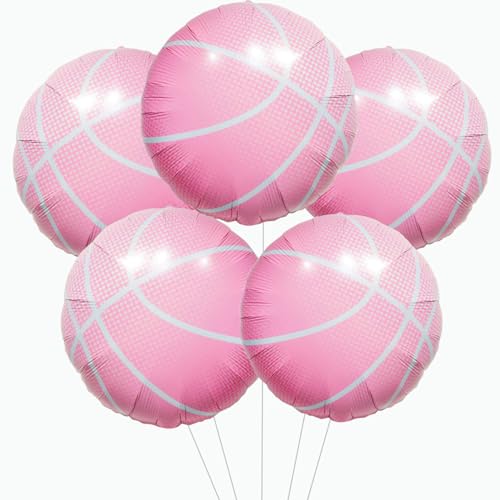 Pink Basketball Balloons 18Inch Pink Basketball Balloons for sports theme...