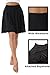 Micosuza Women's Swim Skorts High Waist Tummy Control Modest Swim Skirt with Shorts Swimsuit Bikini Bottoms Black