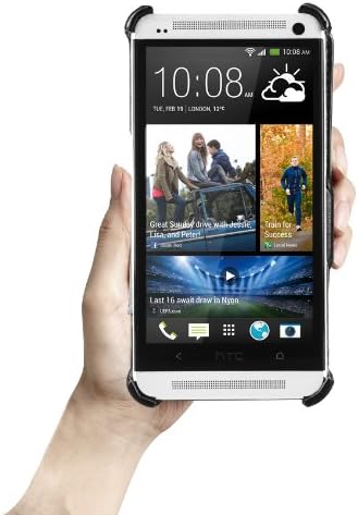 EasyAcc Protector HTC ONE M7 Wallet PU Leather Case Folio Flip Cover with Kickstand Anti Shock Skin Pouch Pocket for HTC ONE M7 Black