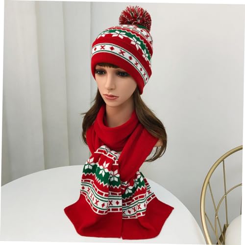 Adorainbow 1 Conjunto 2 Unidades chapéu cachecol natalino gorro de natal touca de natal chapéu de in